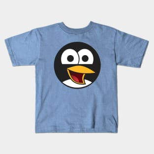 Cute Round Penguin Emoji Kids T-Shirt